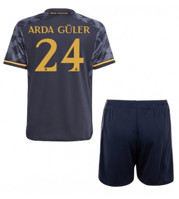 Real Madrid Arda Guler #24 Vieras Pelipaita Lasten 2023-24 Lyhyet Hihat (+ Lyhyet housut)